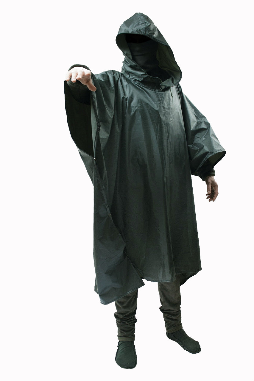 Momentum Tactical/Hiking Rain Poncho – Rubberized Khaki