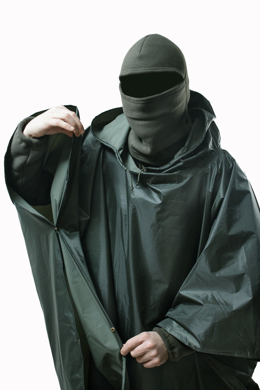 Momentum Tactical/Hiking Rain Poncho – Rubberized Khaki