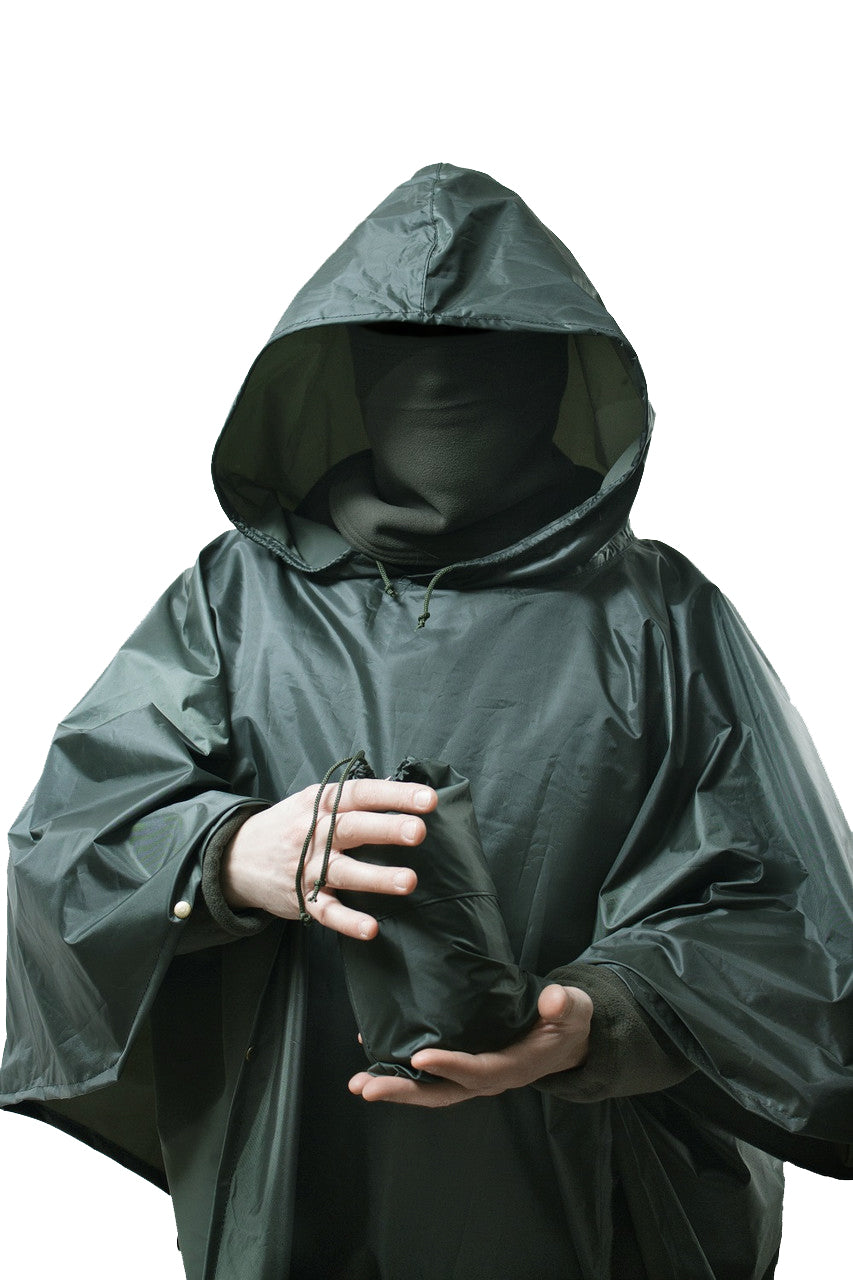 Momentum Tactical/Hiking Rain Poncho – Rubberized Khaki
