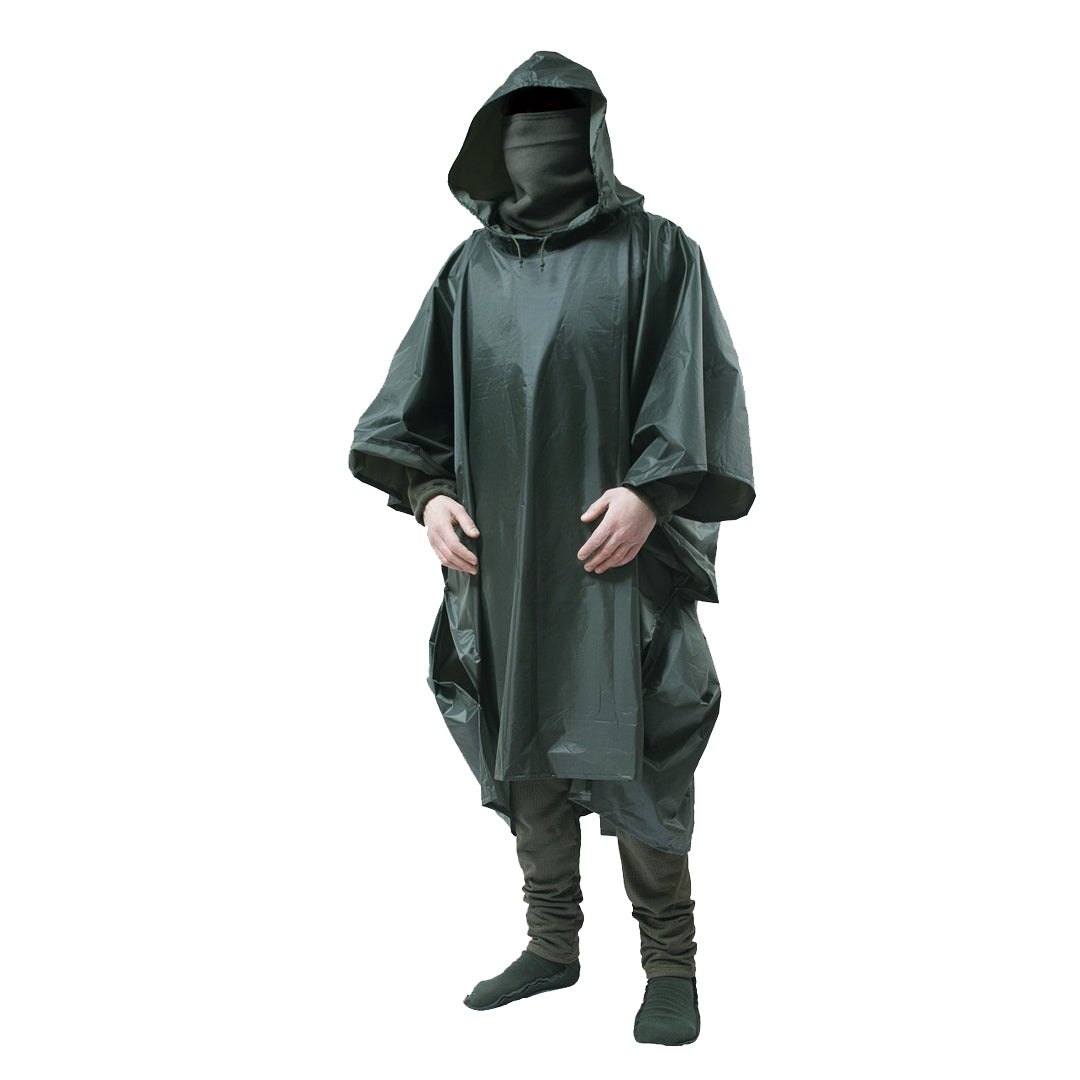 Momentum Tactical/Hiking Rain Poncho – Rubberized Khaki