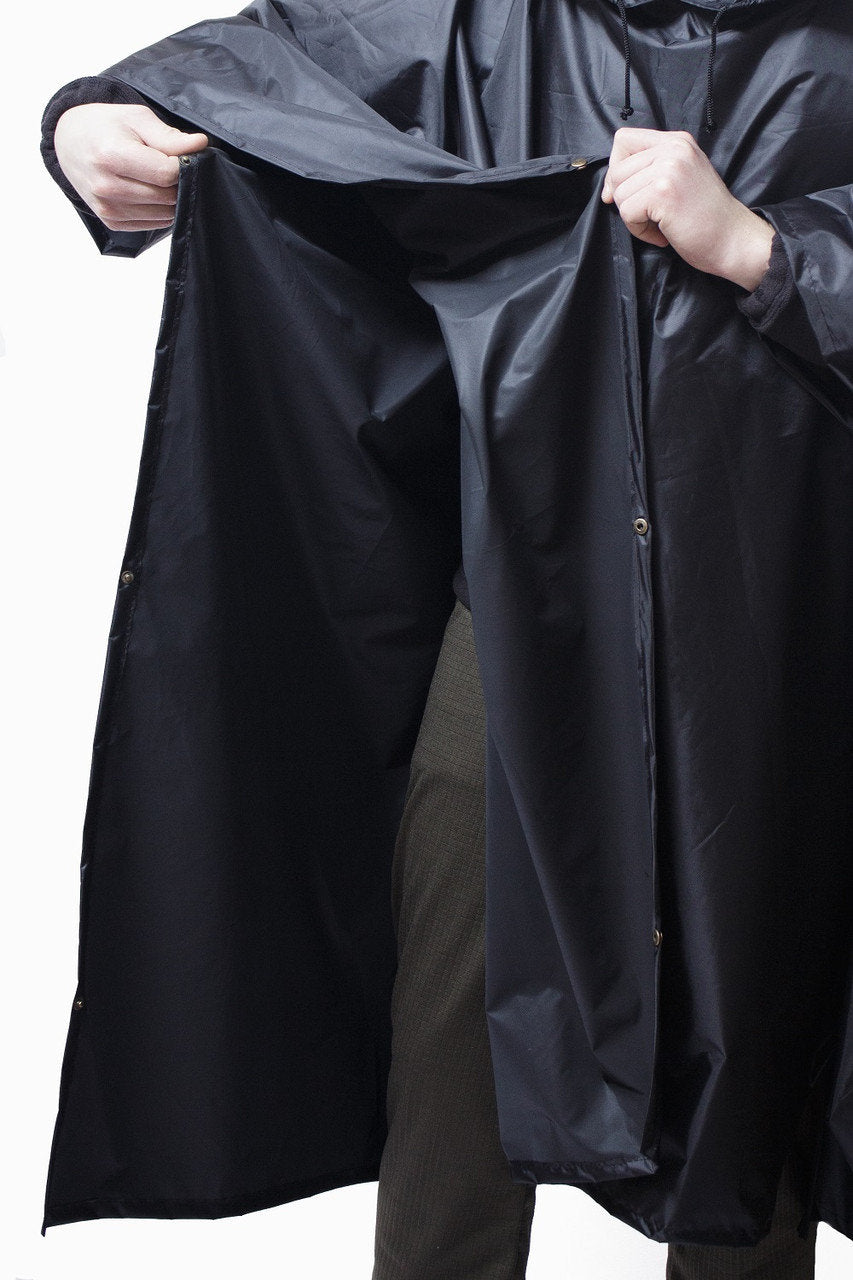 Momentum Tactical/Hiking Rain Poncho – Rubberized Black