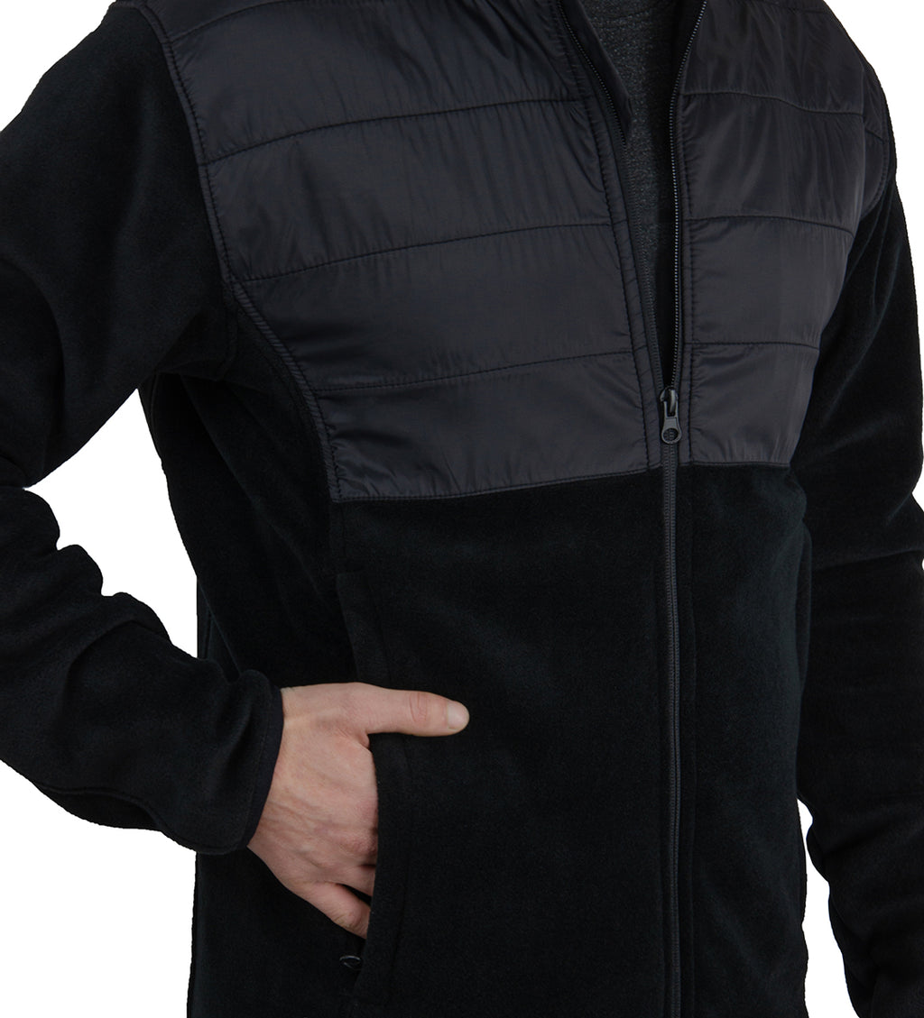 Jacket fleece men Momentum Shadow Grid - Black