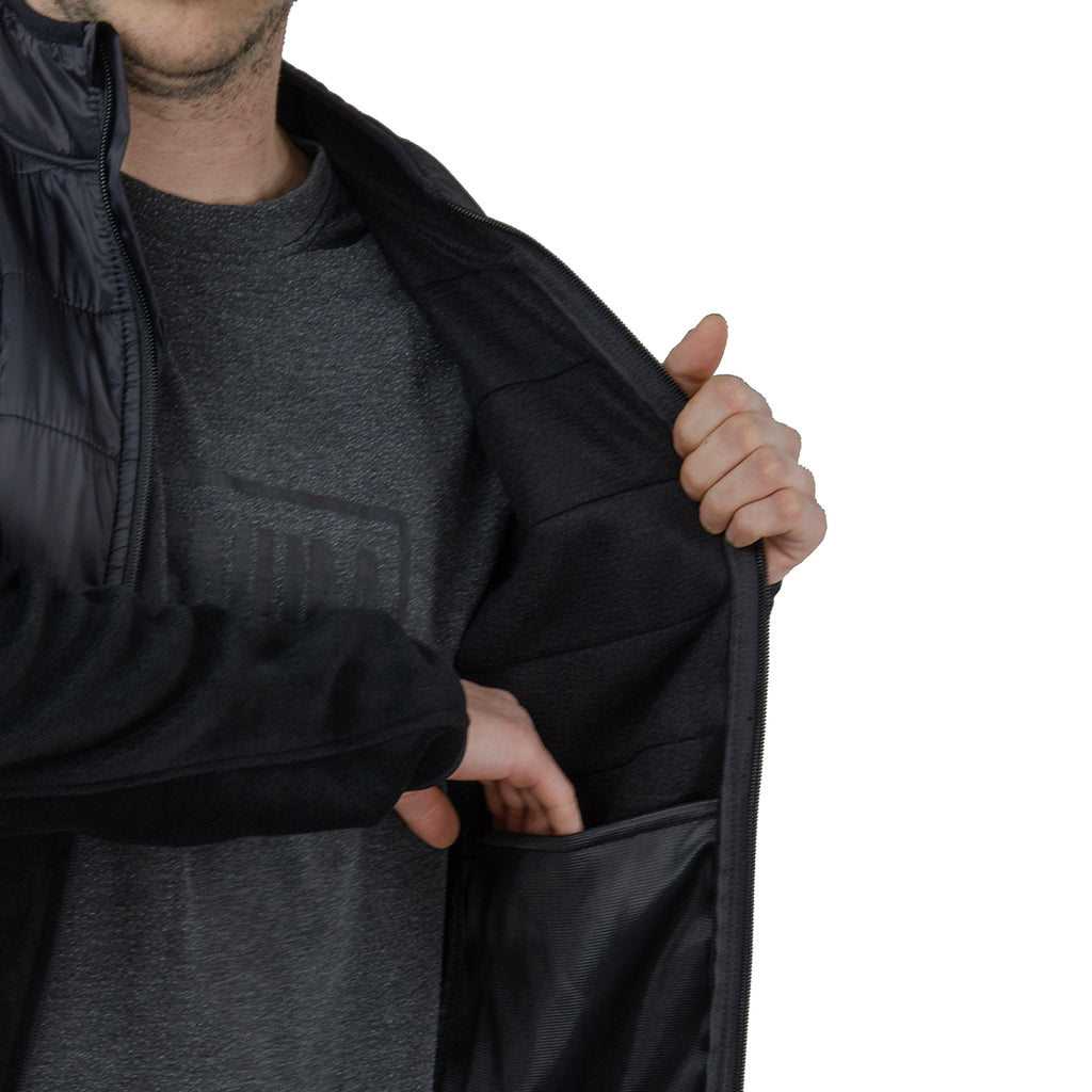 Jacket fleece men Momentum Shadow Grid - Black