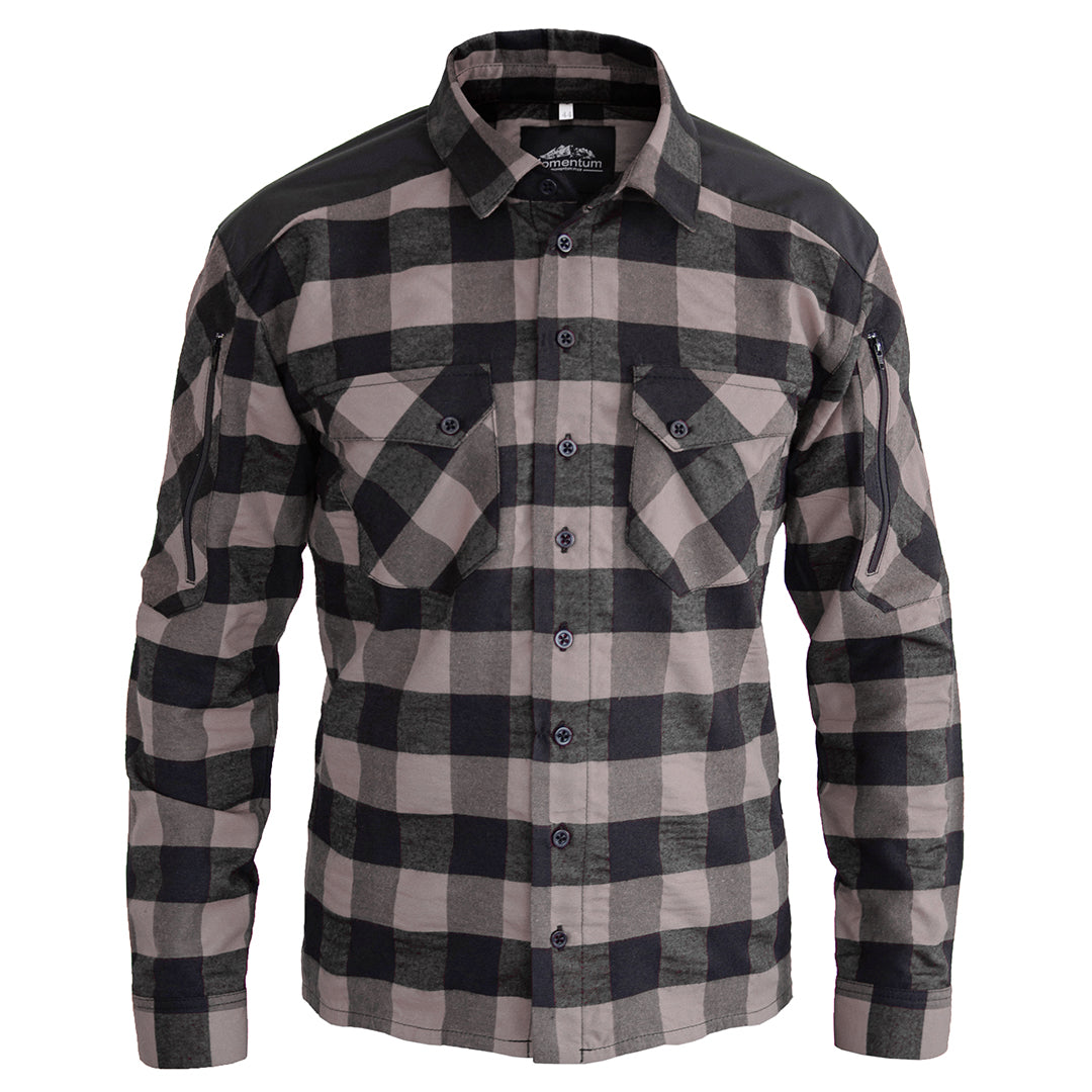 Momentum Mens Flannel Shirt Lumberjack Brown