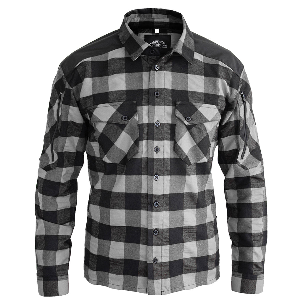 Momentum Mens Flannel Shirt Lumberjack Gray