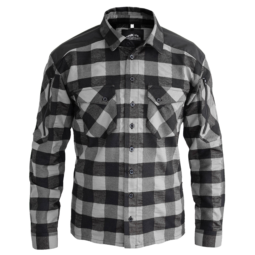Momentum Mens Flannel Shirt Lumberjack Gray