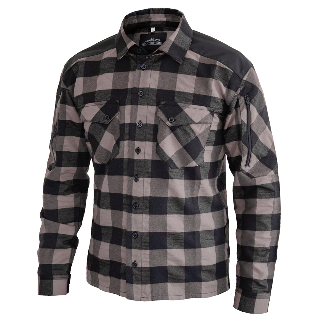Momentum Mens Flannel Shirt Lumberjack Brown