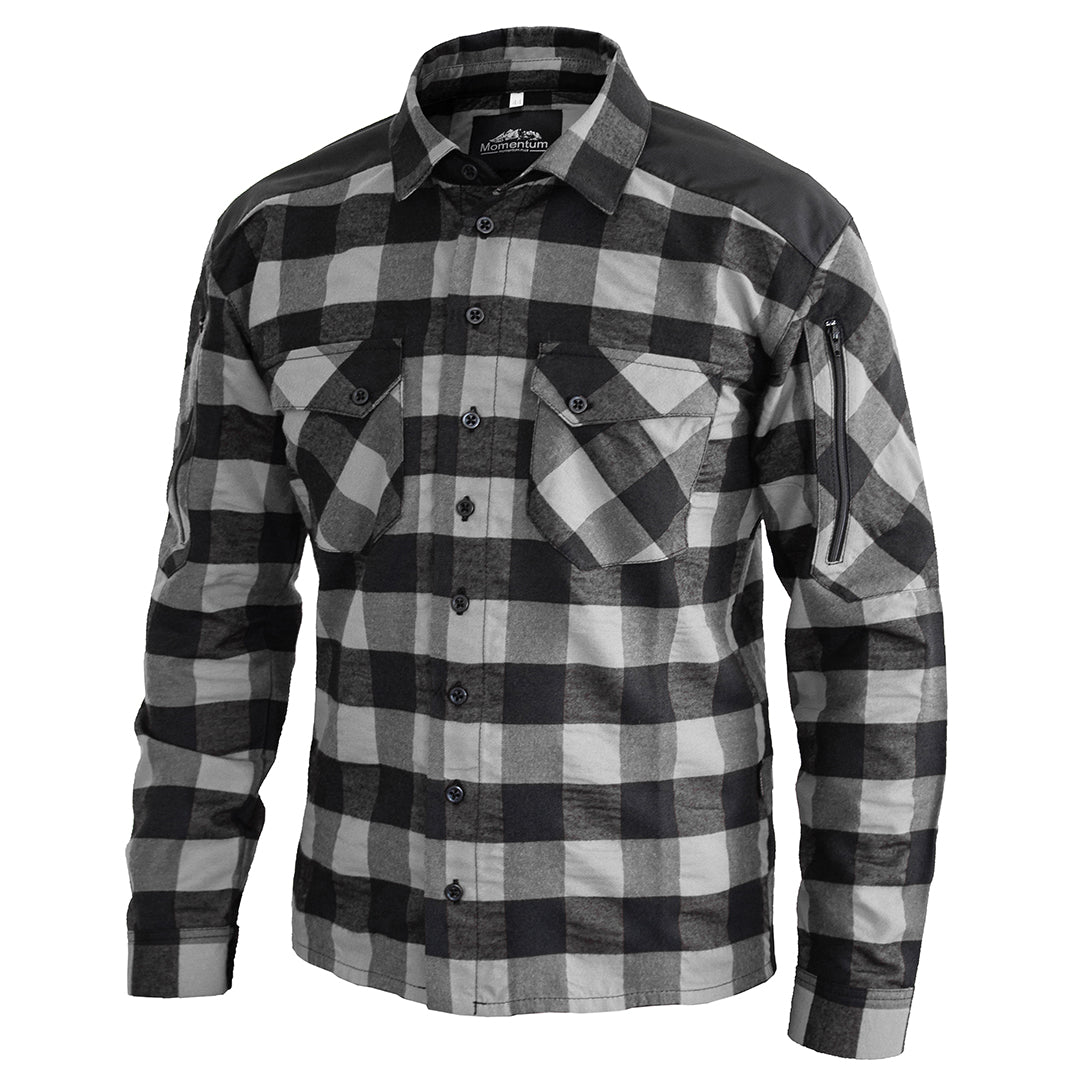 Momentum Mens Flannel Shirt Lumberjack Gray