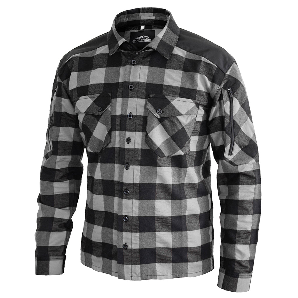 Momentum Mens Flannel Shirt Lumberjack Gray