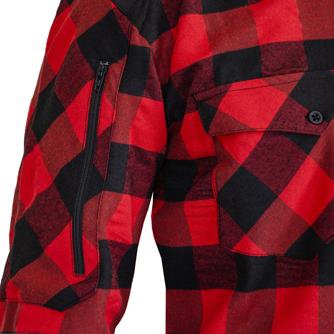 Momentum Mens Flannel Shirt Lumberjack Red