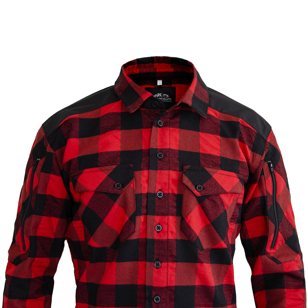 Momentum Mens Flannel Shirt Lumberjack Red