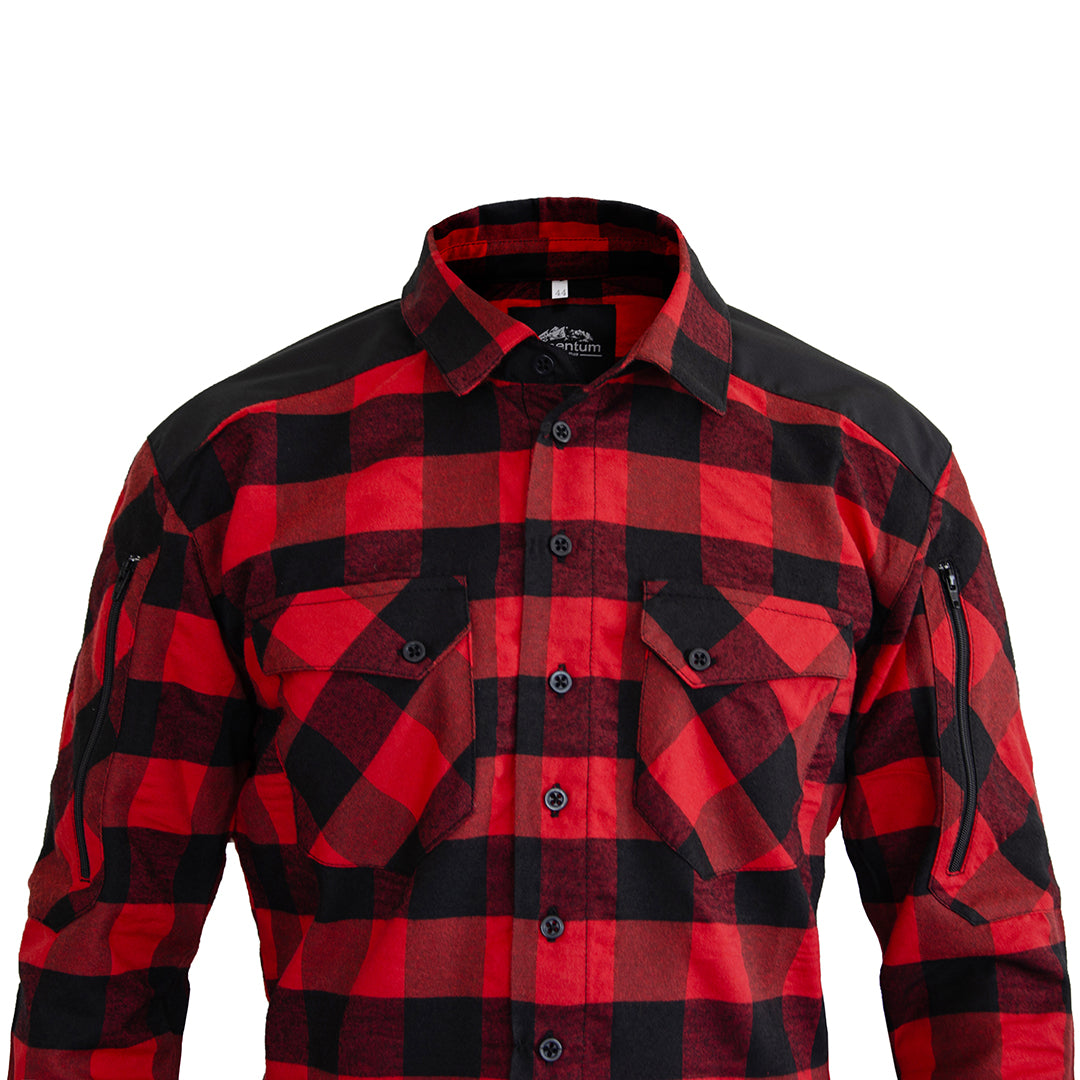 Momentum Mens Flannel Shirt Lumberjack Red