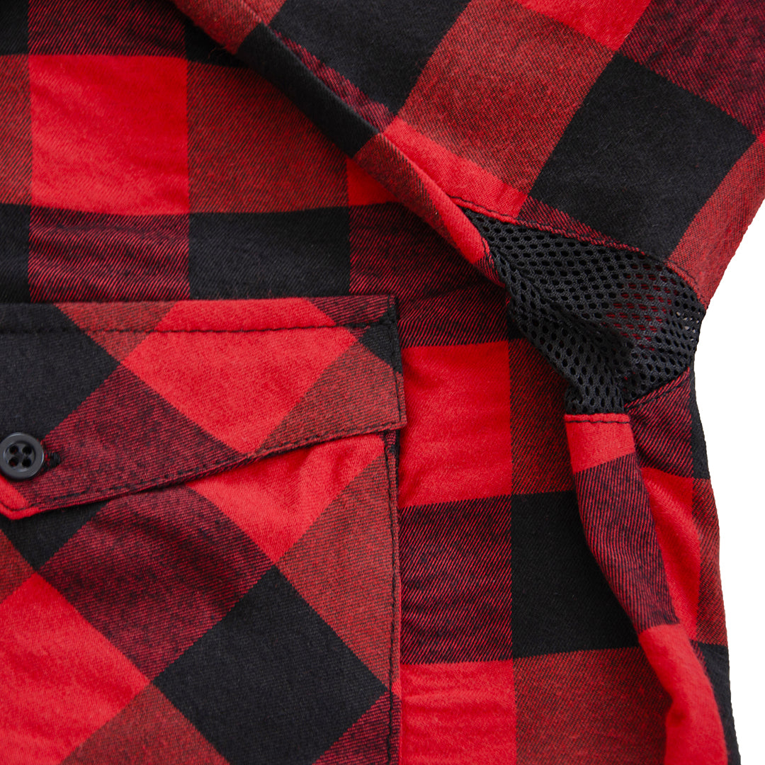 Momentum Mens Flannel Shirt Lumberjack Red