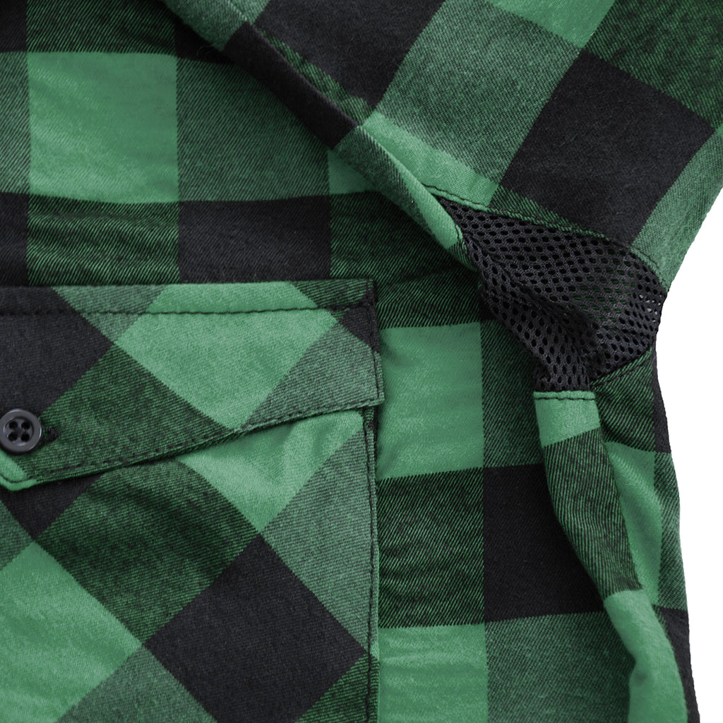 Momentum Mens Flannel Shirt Lumberjack Green