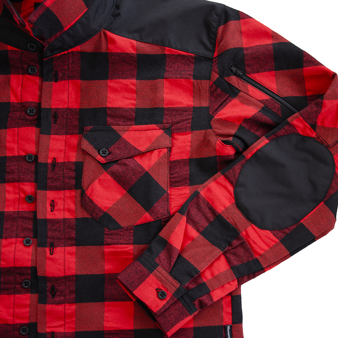 Momentum Mens Flannel Shirt Lumberjack Red