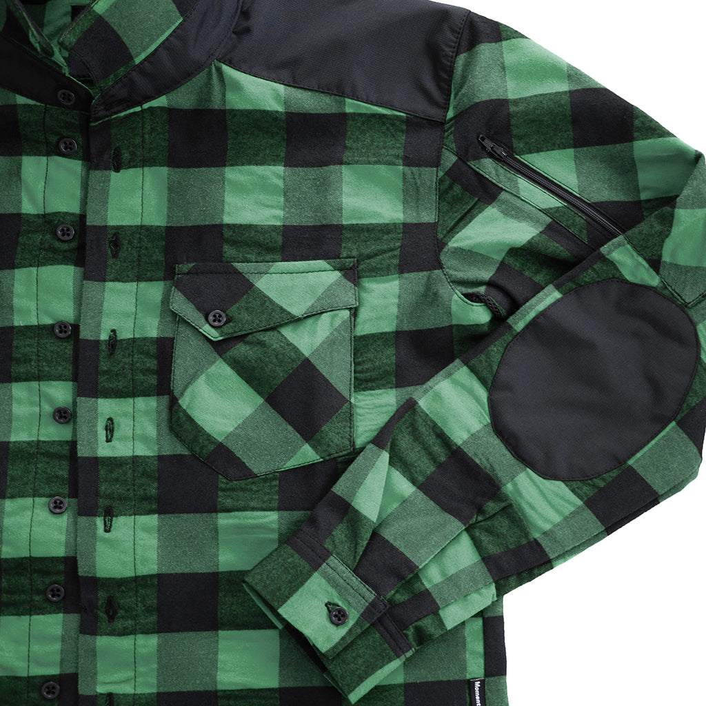 Momentum Mens Flannel Shirt Lumberjack Green