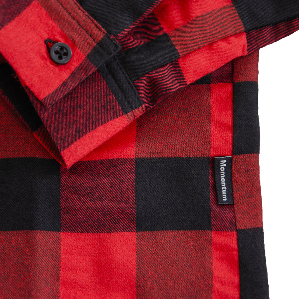Momentum Mens Flannel Shirt Lumberjack Red
